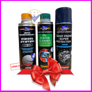 COMBO vệ sinh dầu nhớt + vệ sinh nhiên liệu máy dầu + nano bảo vệ động cơ xe ô tô Bluechem