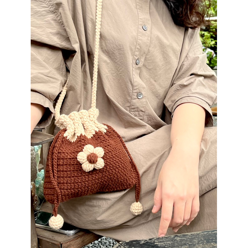Túi rút len handmade size lớn