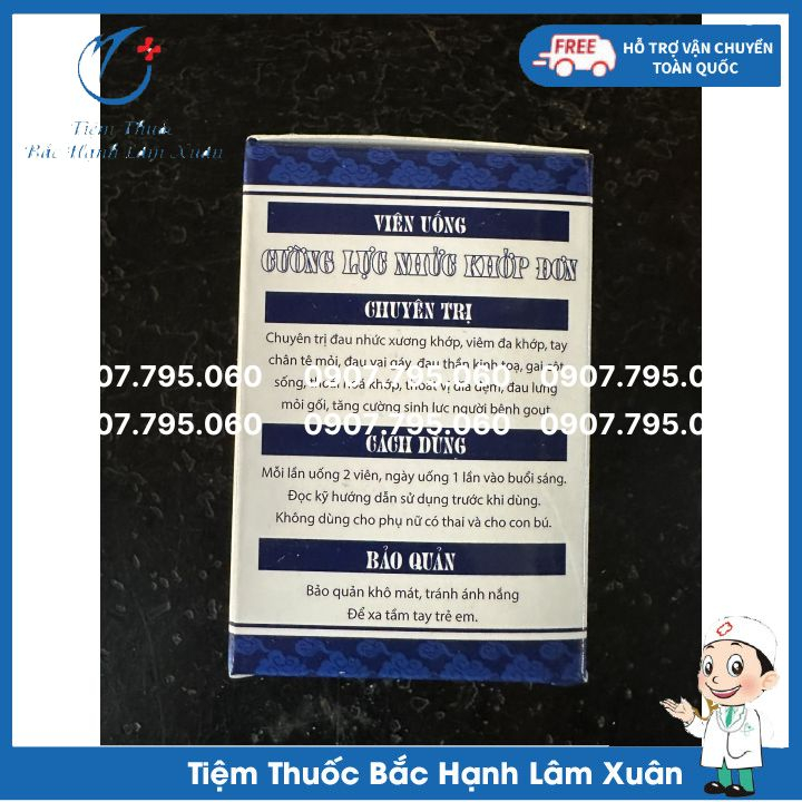 Cường Lực Nhức Khớp Đơn Hỗ Trợ Ngừa Thoát Vị Đĩa Đệm Hộp 30 Viên -Tiệm T.B Hạnh Lâm Xuân