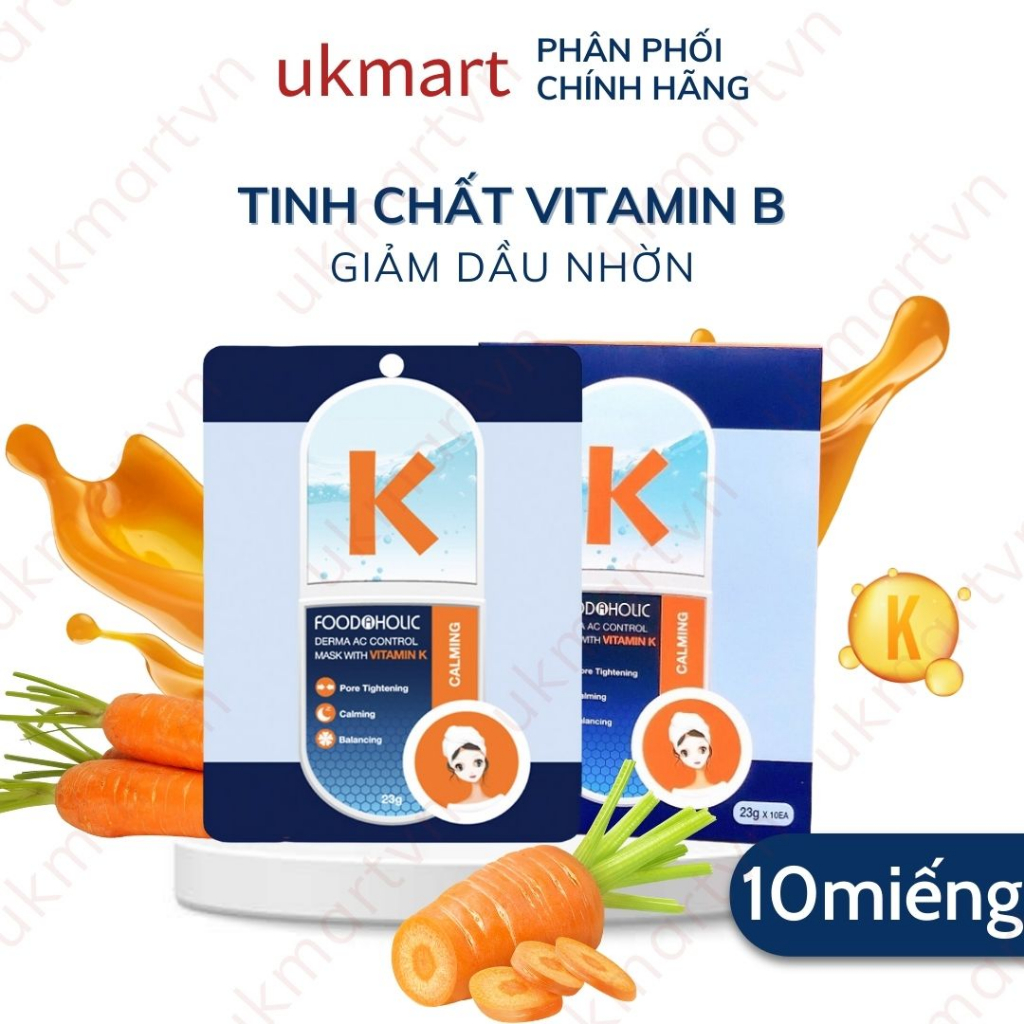 HỘP 10 Mặt Nạ Giấy Foodaholic Essential Mask Chăm Sóc Da Toàn Diện 23g