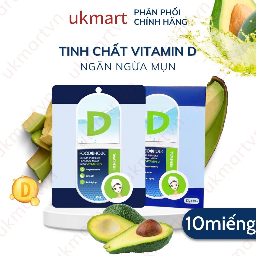 HỘP 10 Mặt Nạ Giấy Foodaholic Essential Mask Chăm Sóc Da Toàn Diện 23g