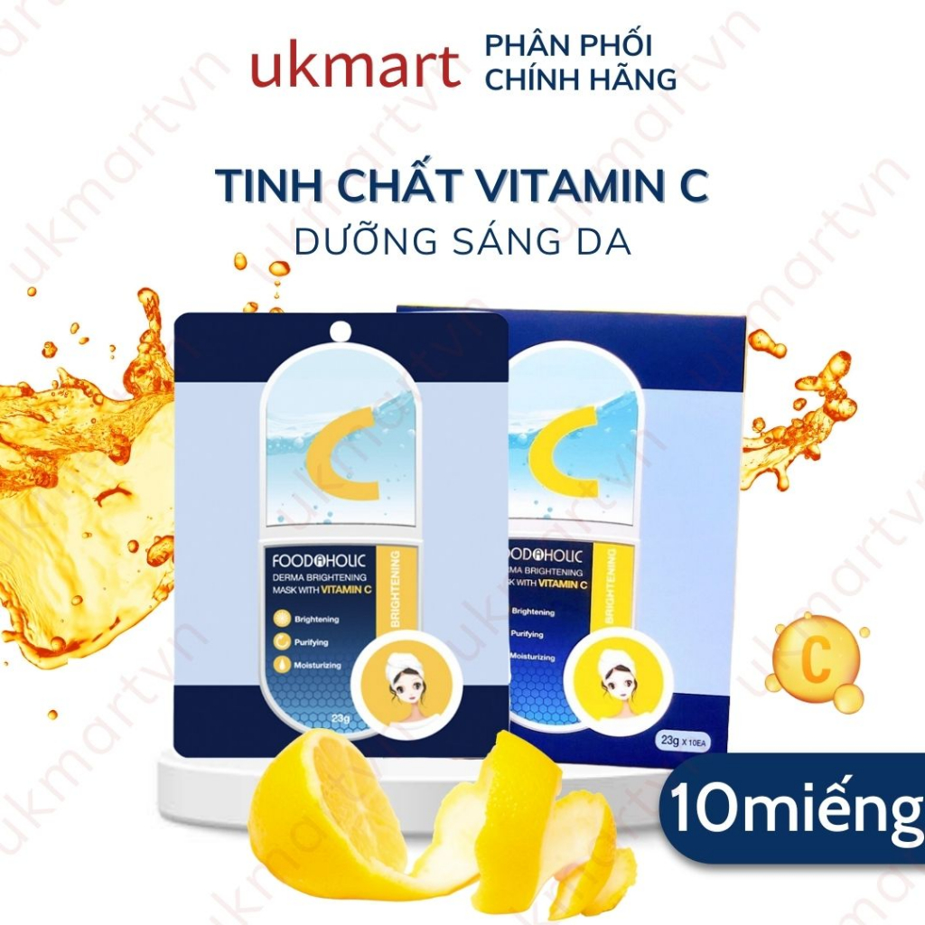 HỘP 10 Mặt Nạ Giấy Foodaholic Essential Mask Chăm Sóc Da Toàn Diện 23g