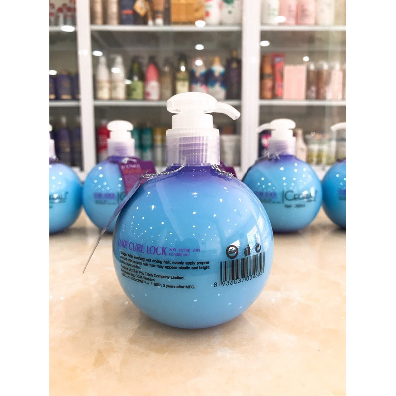 Gel giữ nếp tóc xoăn, uốn, thẳng sau tạo kiểu dạng kem mềm dành cho nam nữ Ceorali 250ml