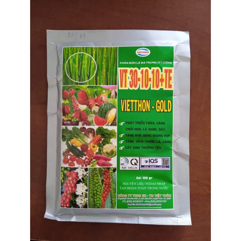 phân bón lá trung vi lượng VT 30-10-10+TE