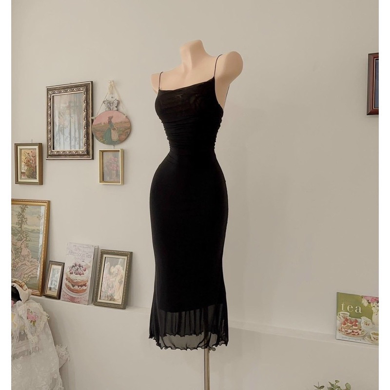 🔥 ĐẦM BODY GÂN 2 DÂY XẺ TÀ