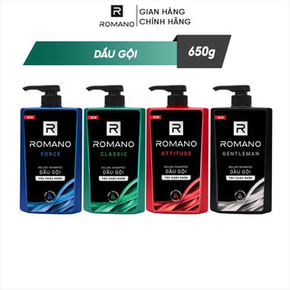 Dầu gội Romano hương nước hoa Attitude/Gentleman/Force/Classic 650g/chai