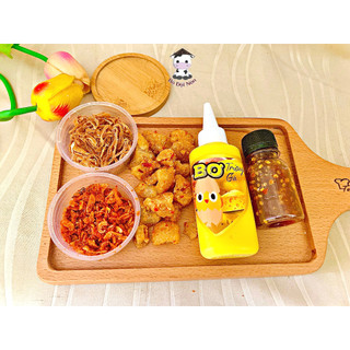 350gr combo bánh tráng phơi sương tóp mỡ hành phi | bò đội nón shop