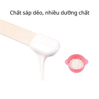 Combo sáp wax lông, 100gr sáp dừa chén silicon mỡ trăn (tặng que gỗ)