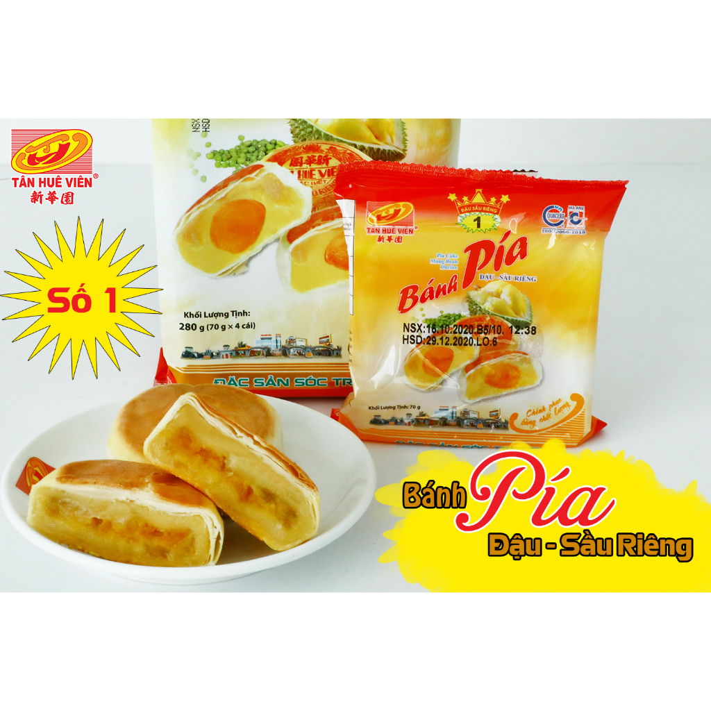 Pía đậu xanh sầu riêng Tân Huê Viên (280g)