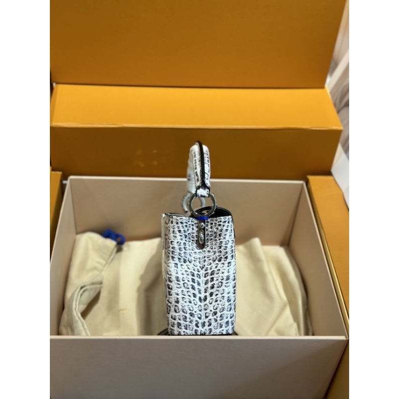 Túi xách dành cho nữ LV Capu..Himalaya 21cm vân cá sấu 2 bên chuẩn xịn kèm hộp vip nam châm