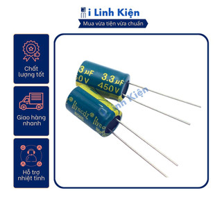 Tụ hóa 450v 3.3uf 8x12mm tần số cao chất lượng tốt.