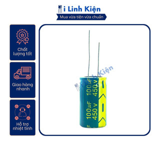 Tụ hóa 450v 100uf 18x30mm tần số cao chất lượng tốt.