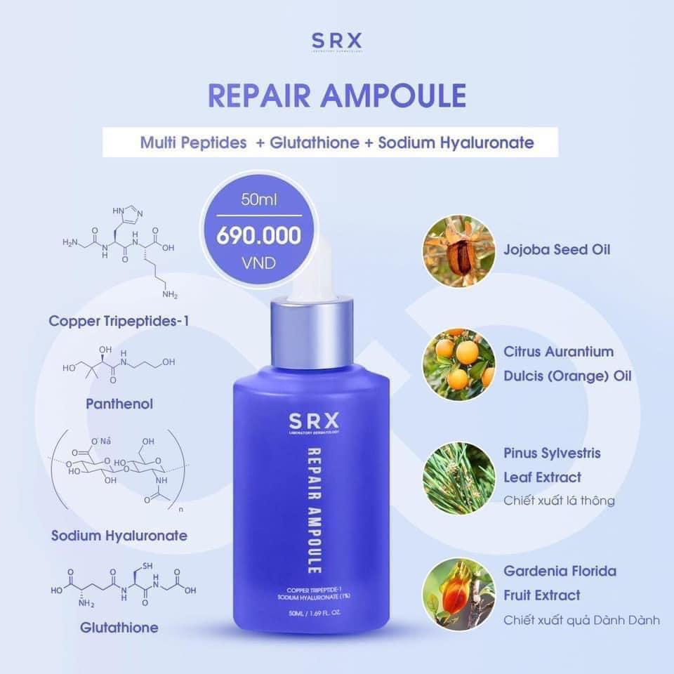 Serum SRX Repair Ampoule phục hồi cấp ẩm tái tạo da, dưỡng ẩm dành cho mọi loại da 50ml - Hàn Quốc