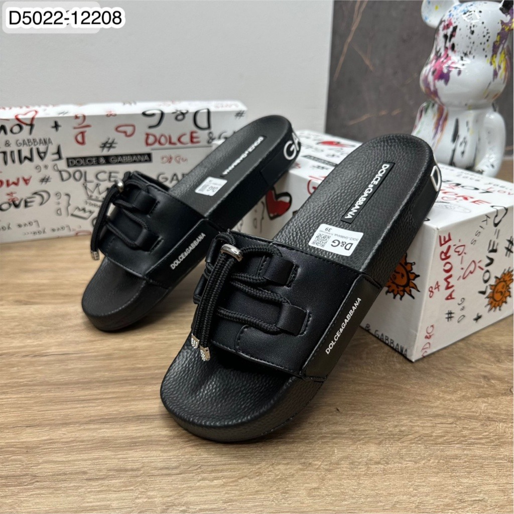 Dép Quai Ngang Nam D.G Quai Tang Dây Phối Da Đế Dập Logo Siêu Chất, Dép Lê Thắt Dây Trẻ Trung Siêu Hot 2023