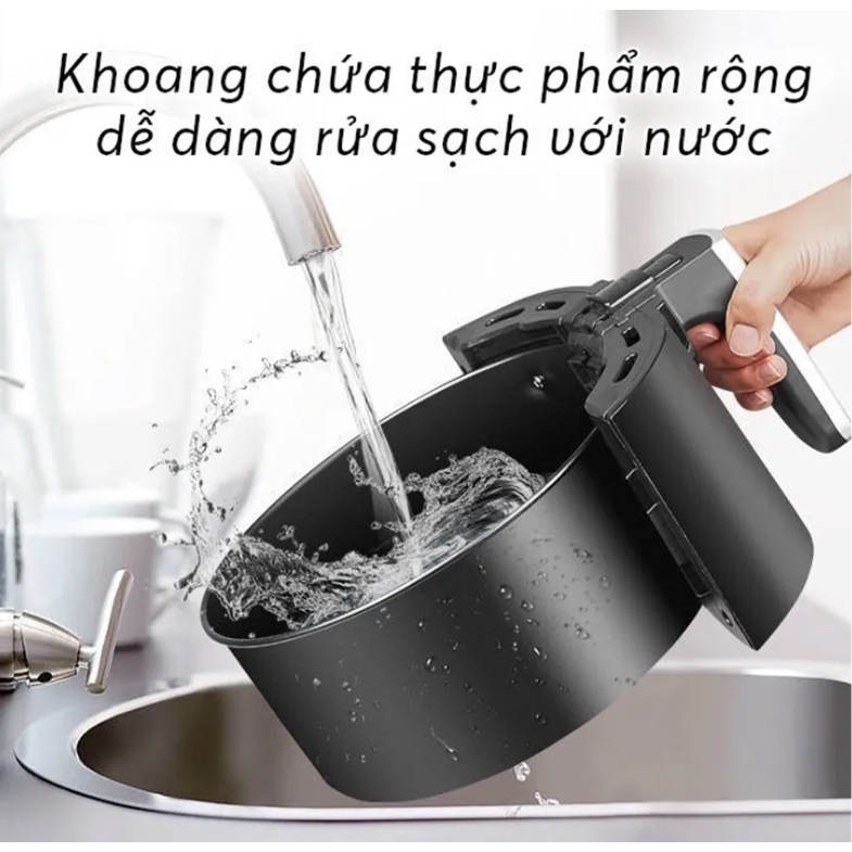 Nồi chiên không dầu 6L BOSINGWA-KAW công suất 1500W - Nướng chiên không dầu, không béo