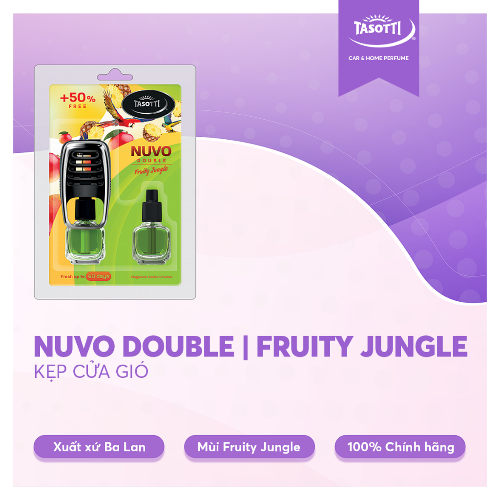 Nước Hoa Xe Ô tô Kẹp Cửa Gió TASOTTI NUVO DOUBLE Thương Hiệu Đẳng Cấp Châu Âu | BigBuy360 - bigbuy360.vn