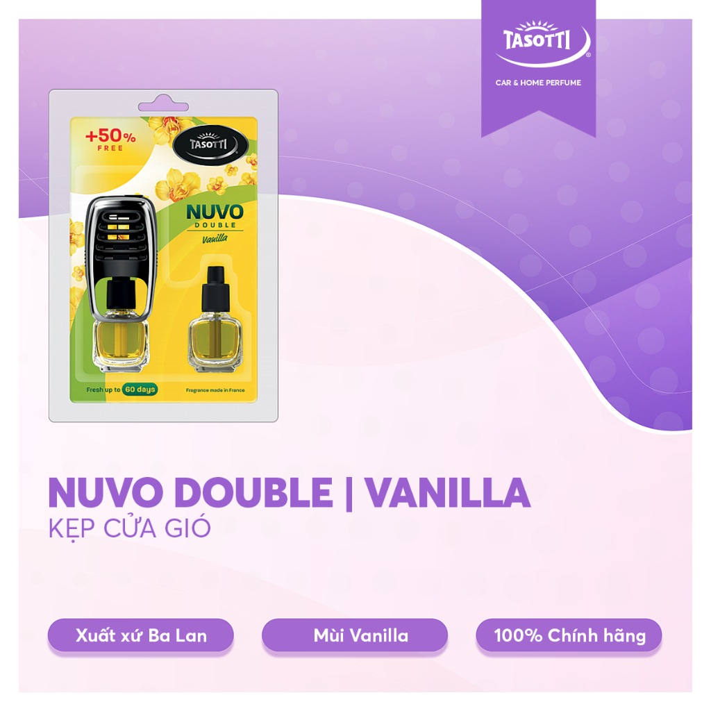Nước Hoa Xe Ô tô Kẹp Cửa Gió TASOTTI NUVO DOUBLE Thương Hiệu Đẳng Cấp Châu Âu | BigBuy360 - bigbuy360.vn