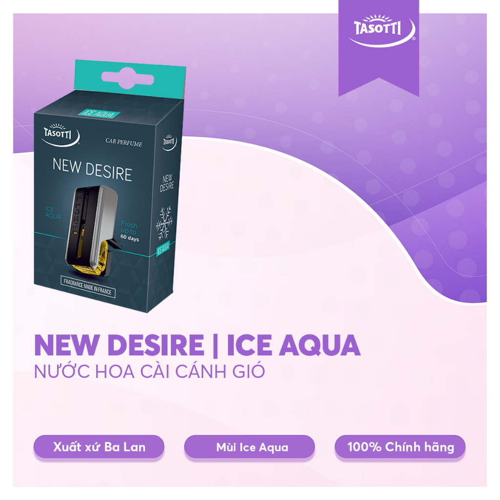 Nước hoa xe hơi kẹp cửa gió TASOTTI NEW DESIRE DOUBLE nhiều mùi hương, nước hoa chiết xuất thiên nhiên | BigBuy360 - bigbuy360.vn