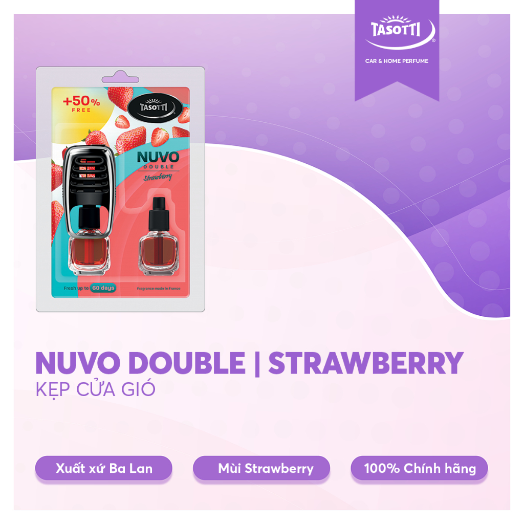 Nước Hoa Xe Ô tô Kẹp Cửa Gió TASOTTI NUVO DOUBLE Thương Hiệu Đẳng Cấp Châu Âu | BigBuy360 - bigbuy360.vn