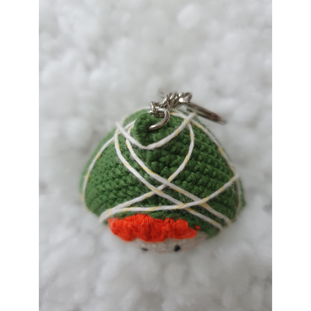 Móc khóa bằng len Bánh ú Handmade