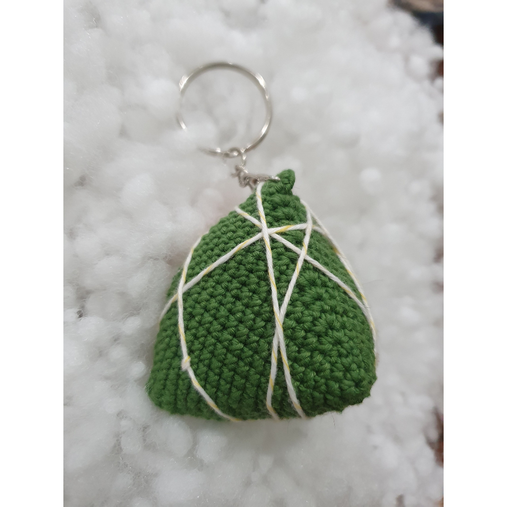 Móc khóa bằng len Bánh ú Handmade