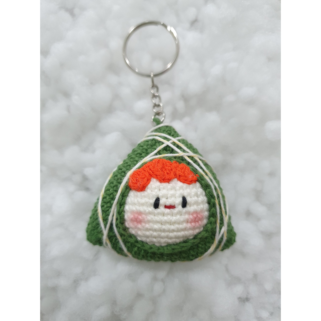 Móc khóa bằng len Bánh ú Handmade