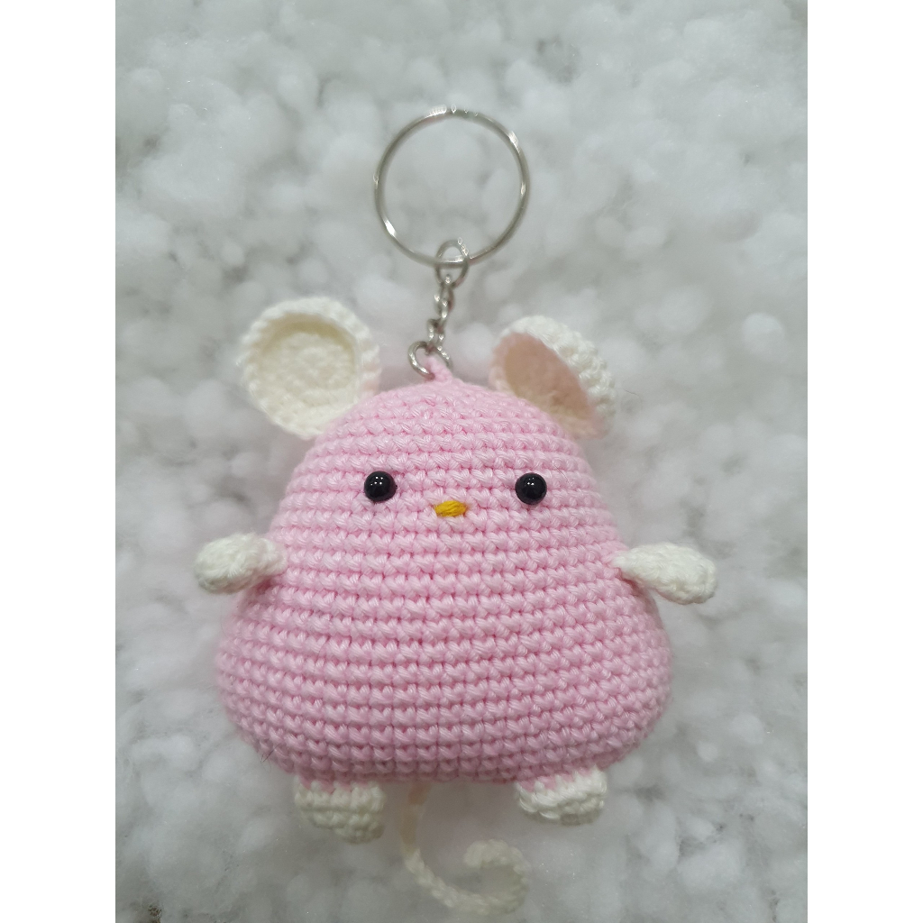 Móc khóa bằng len Chuột cute Handmade