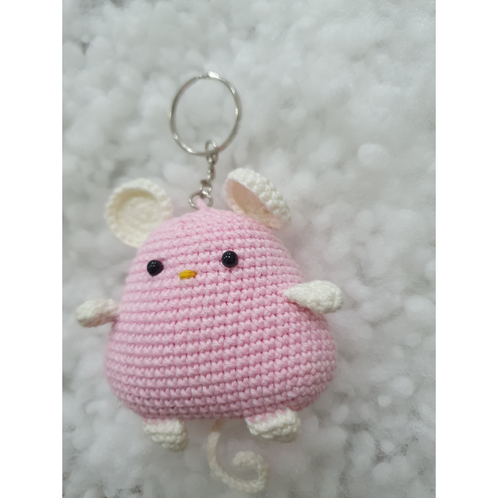 Móc khóa bằng len Chuột cute Handmade