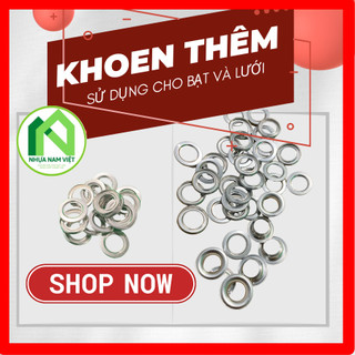 Khoen nhôm đóng bằng máy _ gắn thêm trên bạt / lưới