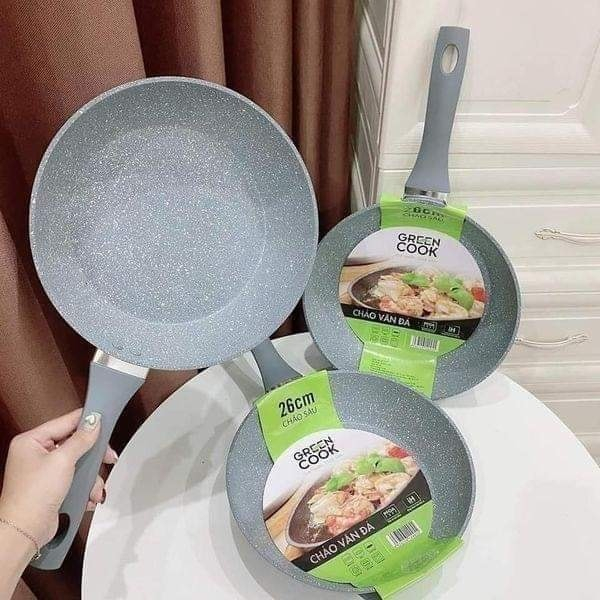 Chảo vân đá Green Cook 26cm