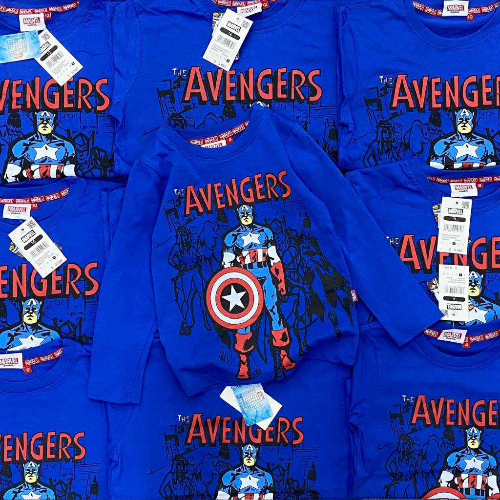Áo cotton dài tay Marvel xuất dư xịn cho bé trai siêu đẹp
