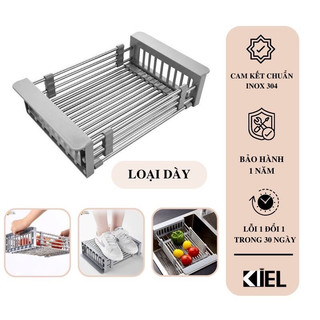 Kệ rổ giá gác bông rửa chén bát inox 304 ốm