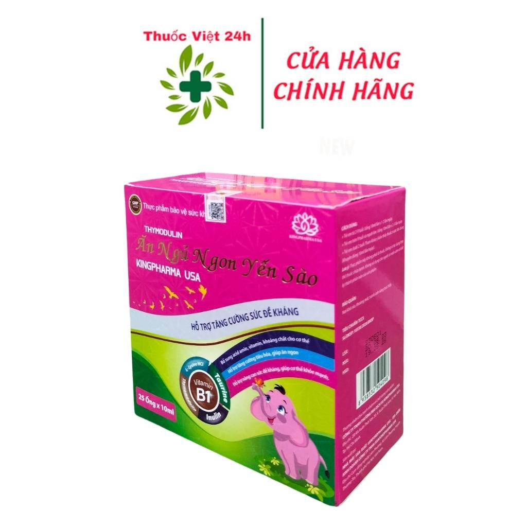 Thymodulin Ăn Ngủ Ngon Yến Sào Kingpharma tăng cường tiêu hóa nâng cao sức đề kháng - Hộp 25 ống x 10ml - ThuocViet24h