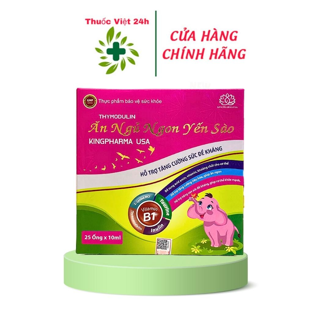 Thymodulin Ăn Ngủ Ngon Yến Sào Kingpharma tăng cường tiêu hóa nâng cao sức đề kháng - Hộp 25 ống x 10ml - ThuocViet24h