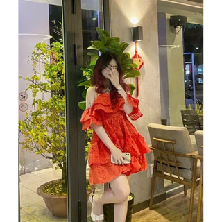 (ĐẦM BIGSIZE 50KG ĐẾN 90KG ) đầm dây yếm xoè