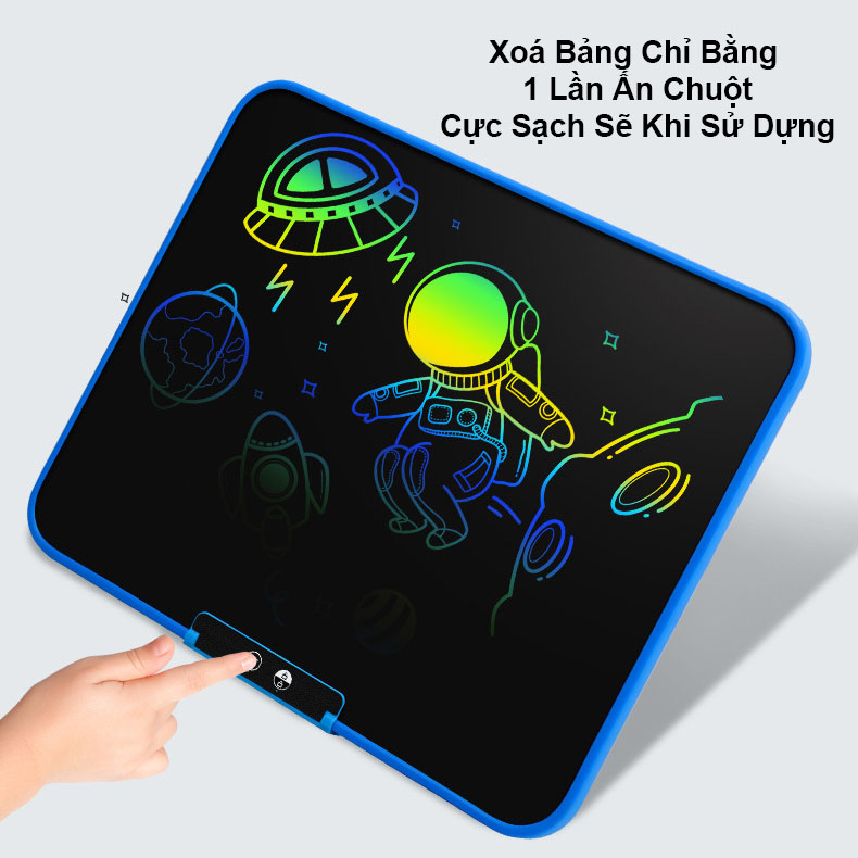 Bảng Vẽ Điện Tử 3D Đa Sắc Màu Màn Hình LCD Với Kích Thước 13,16,20 Inch Tự Xóa Được Thông Minh Tặng Kèm Bút Viết Bảng