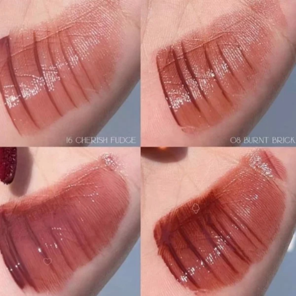 Son Kem Lì Lilybyred Glassy Layer Fixing Tint Màu 08 BURNT BRICK và Màu 16 CHERISH FUDGE