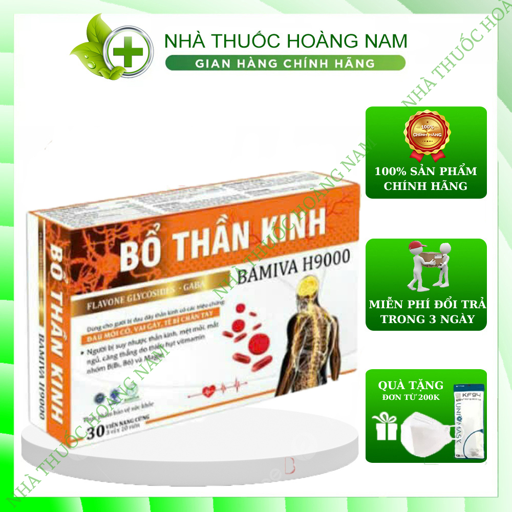 ✅BỔ THẦN KINH BAMIVA H9000 Hỗ trợ hạn chế đau dây thần kinh ngoại biên, tê bì chân tay do thiếu magi