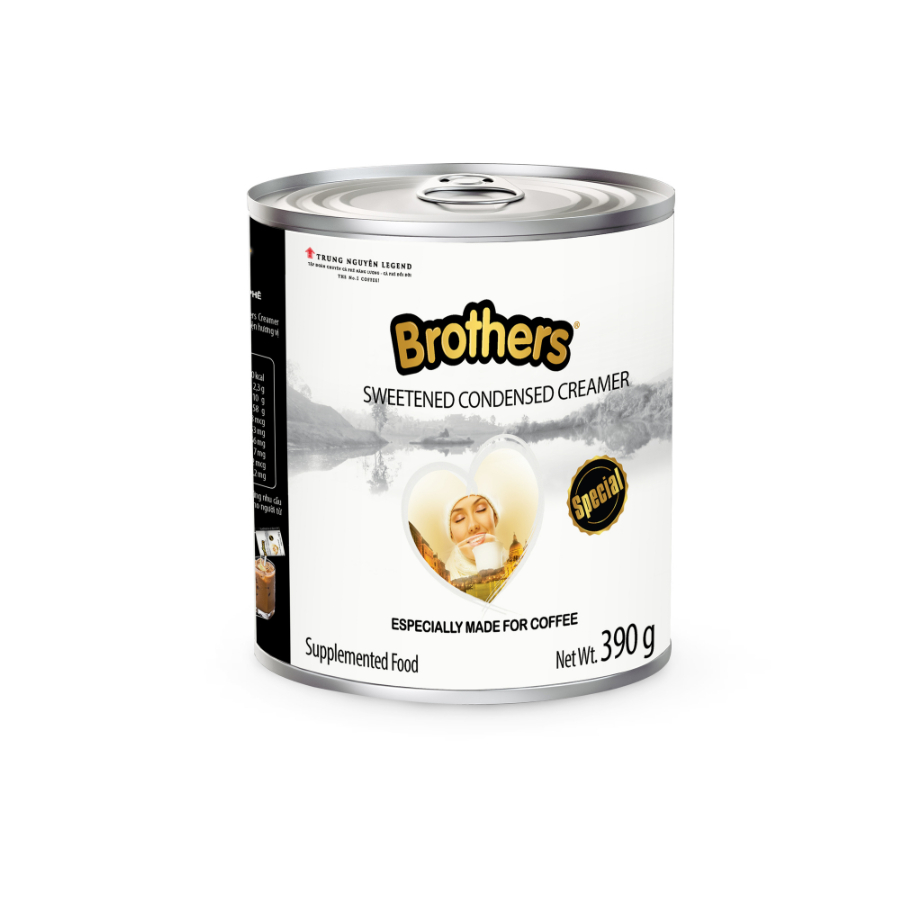 Creamer đặc có đường Brothers - Trung Nguyên Legend - Lon 390gr