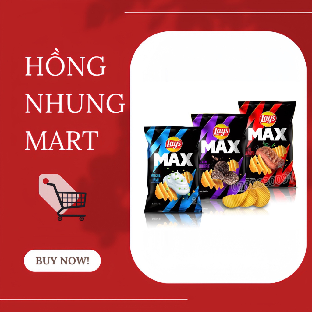 BIMBIM SNACK KHOAI TÂY LAY'S MAX GÓI 30G