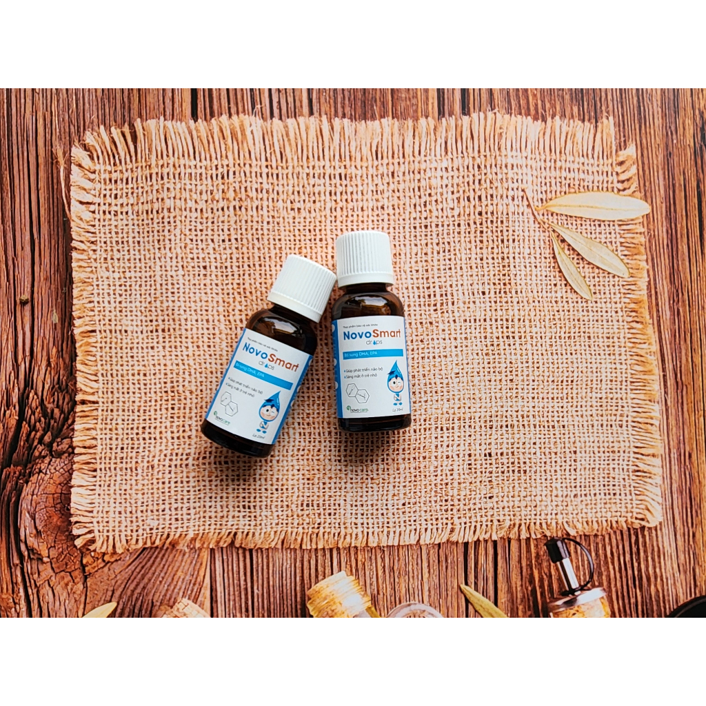 DHA, EPA Nhũ Tương Nhỏ Giọt Không Tanh, Hàm Lượng Cao - Novosmart Drop - Giúp Phát Triển Não Bộ, Tăng Khả Năng Tập Trung