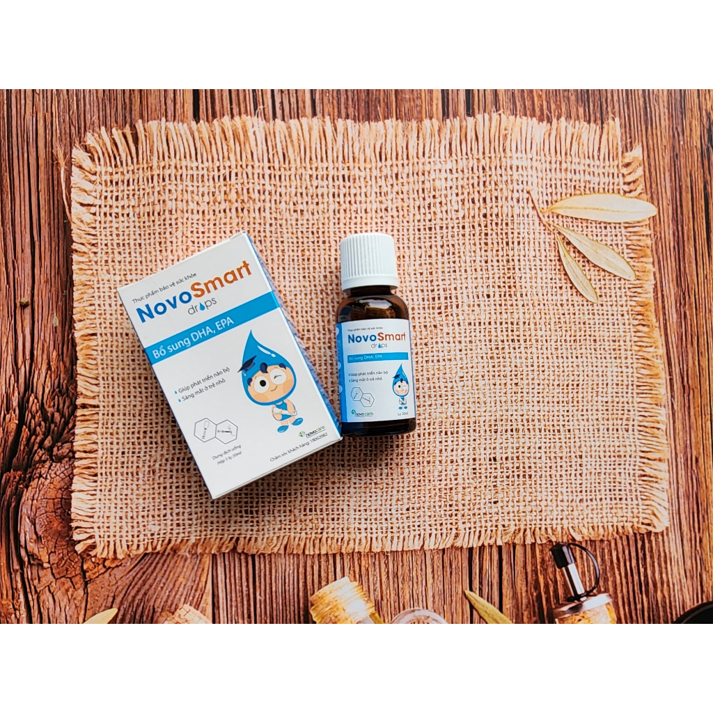 DHA, EPA Nhũ Tương Nhỏ Giọt Không Tanh, Hàm Lượng Cao - Novosmart Drop - Giúp Phát Triển Não Bộ, Tăng Khả Năng Tập Trung