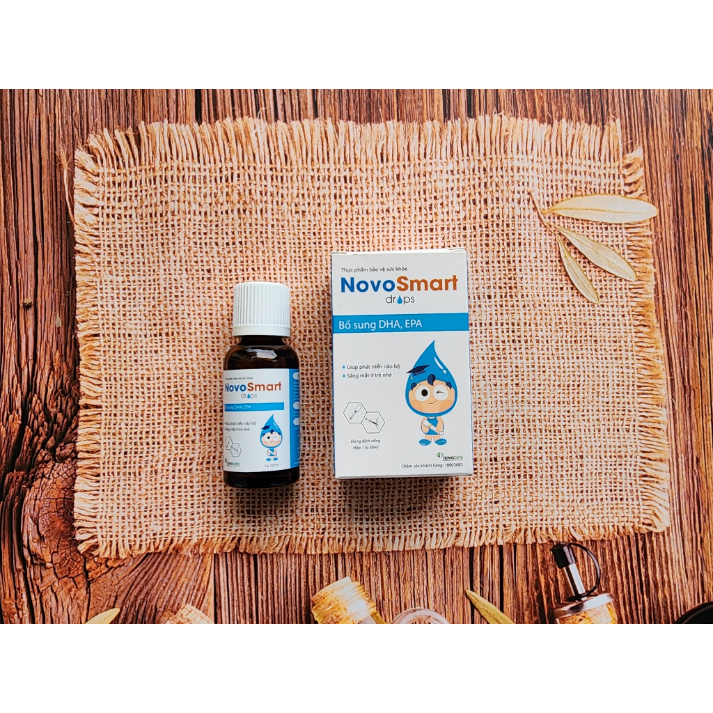 DHA, EPA Nhũ Tương Nhỏ Giọt Không Tanh, Hàm Lượng Cao - Novosmart Drop - Giúp Phát Triển Não Bộ, Tăng Khả Năng Tập Trung