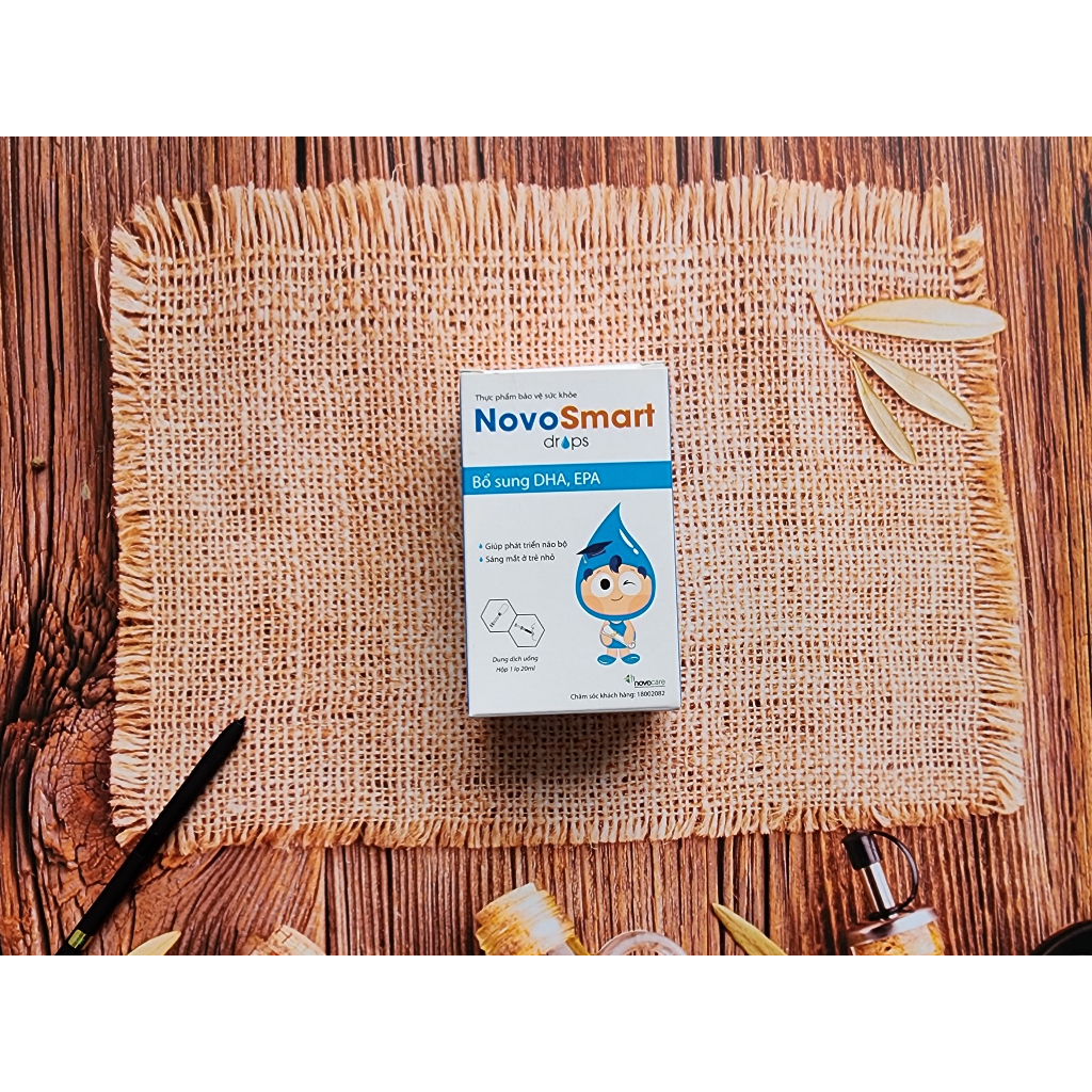 DHA, EPA Nhũ Tương Nhỏ Giọt Không Tanh, Hàm Lượng Cao - Novosmart Drop - Giúp Phát Triển Não Bộ, Tăng Khả Năng Tập Trung
