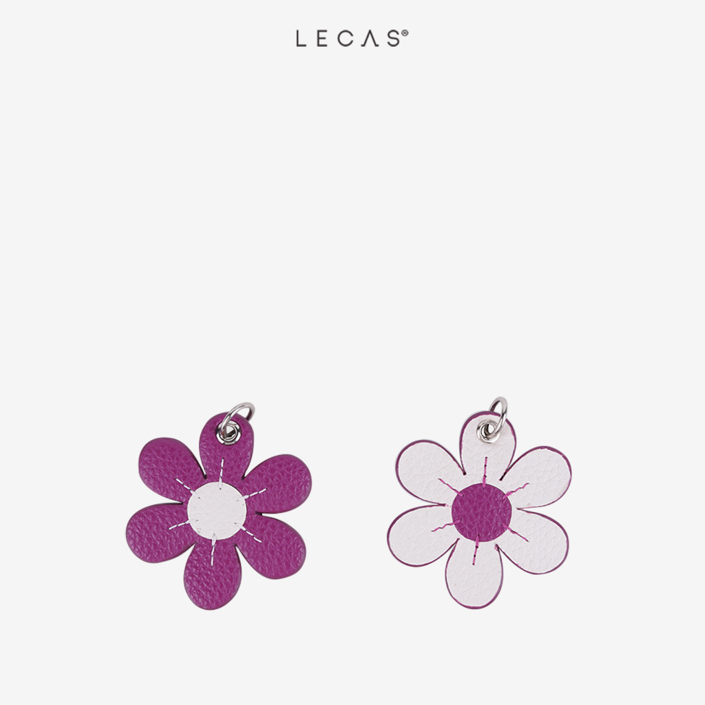 Phụ Kiện Trang Trí Túi/ Ví Da Thật LECAS HOA CHỊ