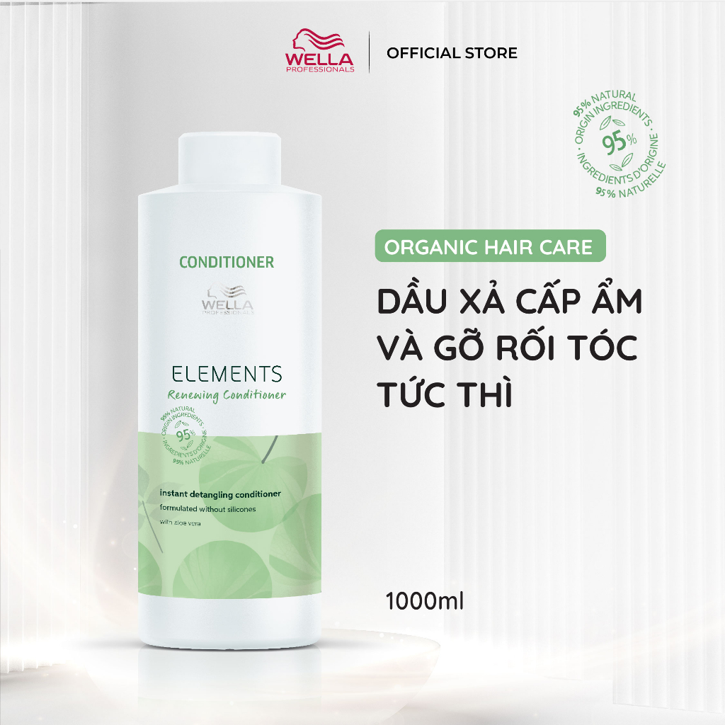 [NEW] Dầu xả cấp ẩm và suôn mượt tóc tức thì Wella Elements Renewing Conditioner 200ml-1000ml