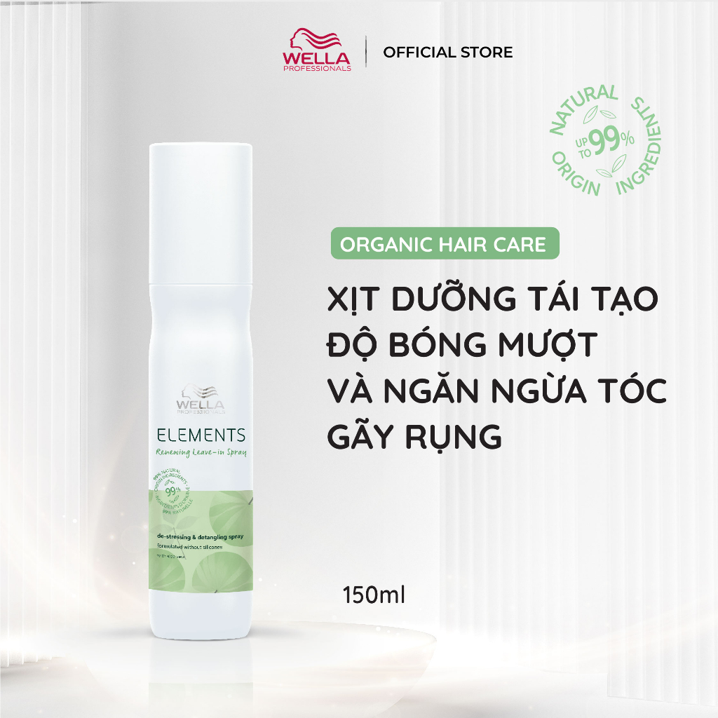 [NEW] Xịt Dưỡng Tái Tạo Độ Bóng Mượt Tóc Và Ngăn Ngừa Tóc Gãy Rụng Wella Elements 150ml