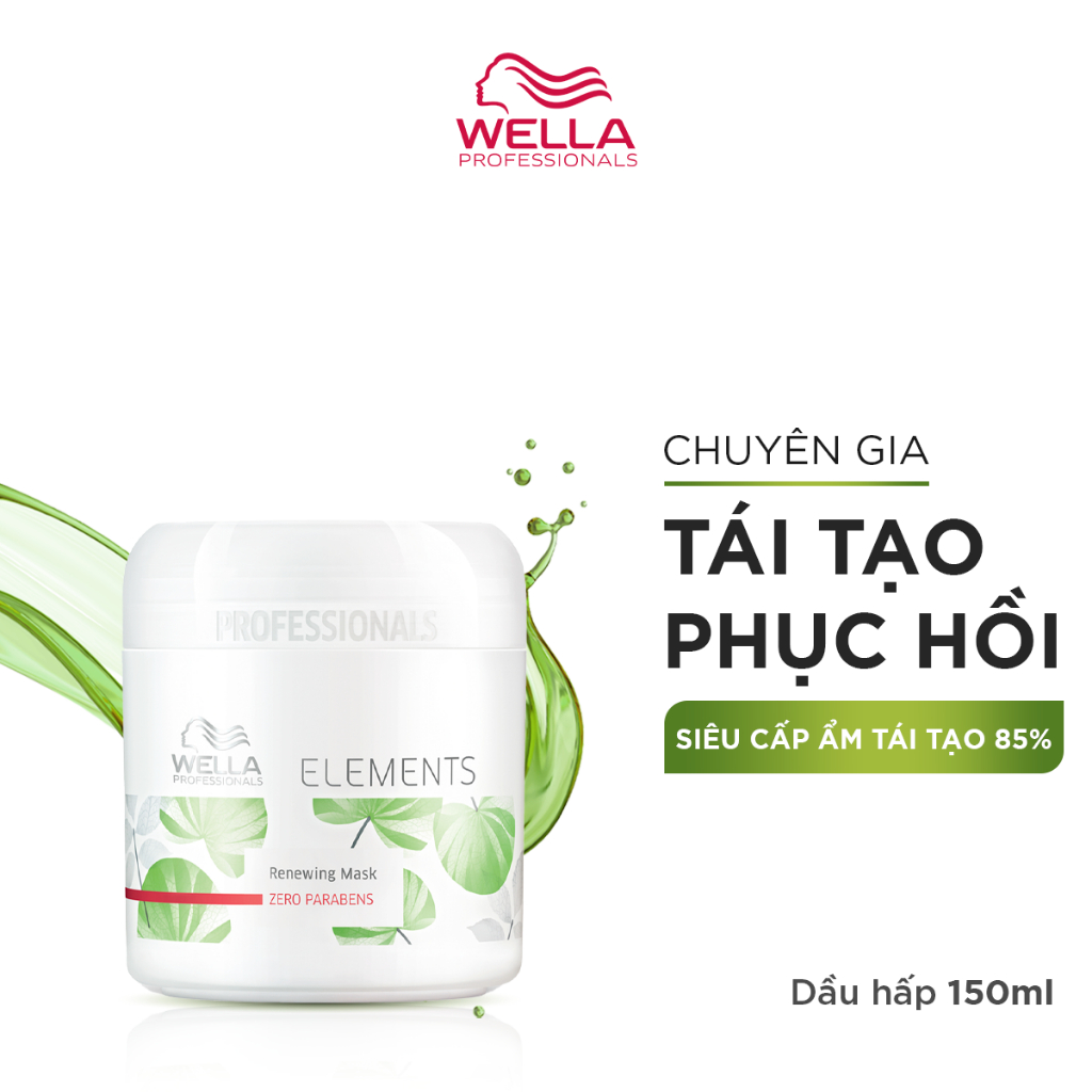 [2022] Dầu hấp WELLA Elements phục hồi độ ẩm, nuôi dưỡng và bảo vệ sợi tóc Elements Renewing 150ml-500ml