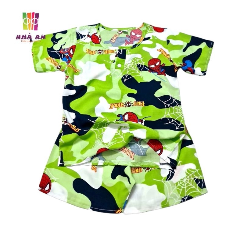 BỘ TOLE  LANH SIÊU MÁT TAY NGẮN CHO BÉ TRAI - NHÀ AN