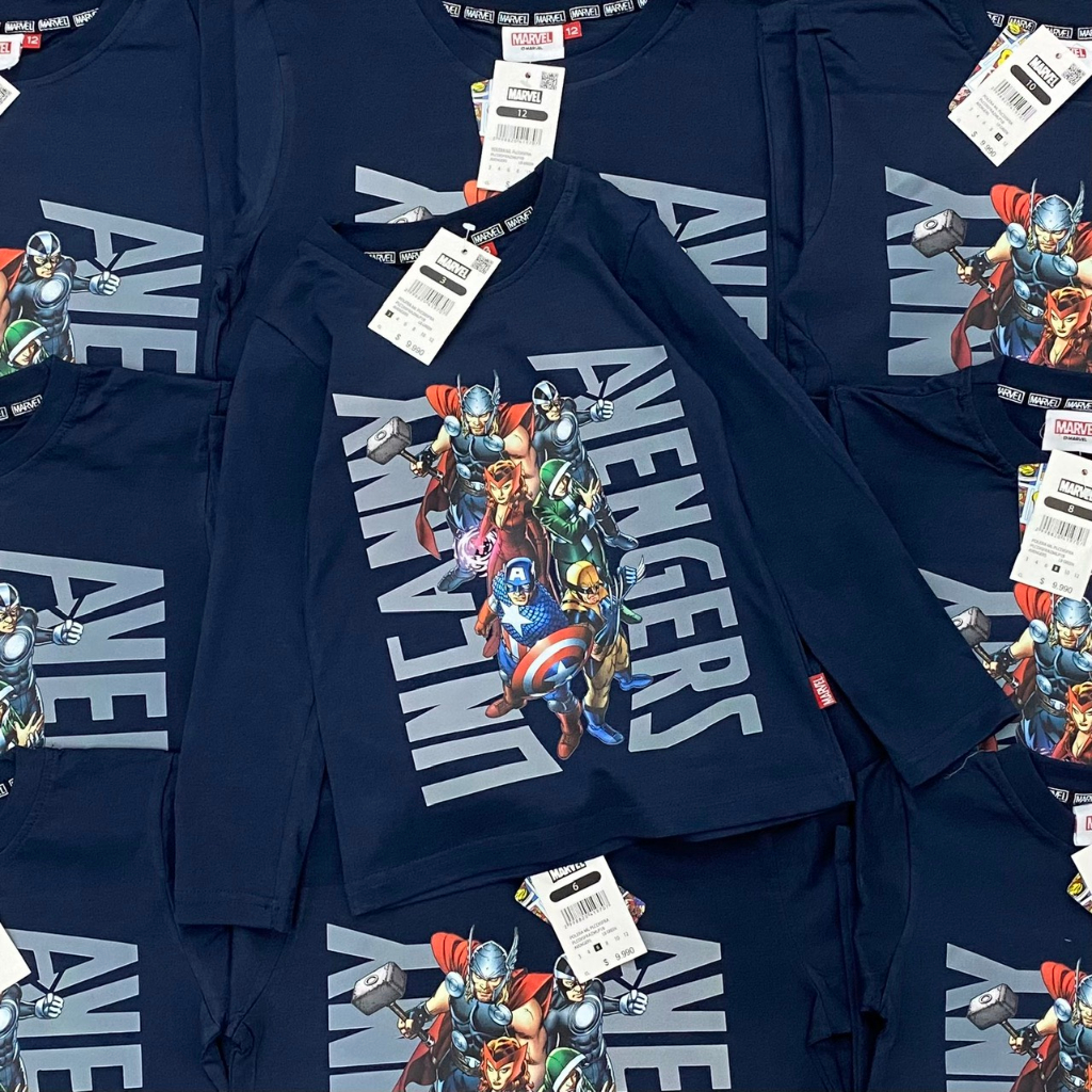 Áo cotton dài tay Marvel xuất dư xịn cho bé trai siêu đẹp